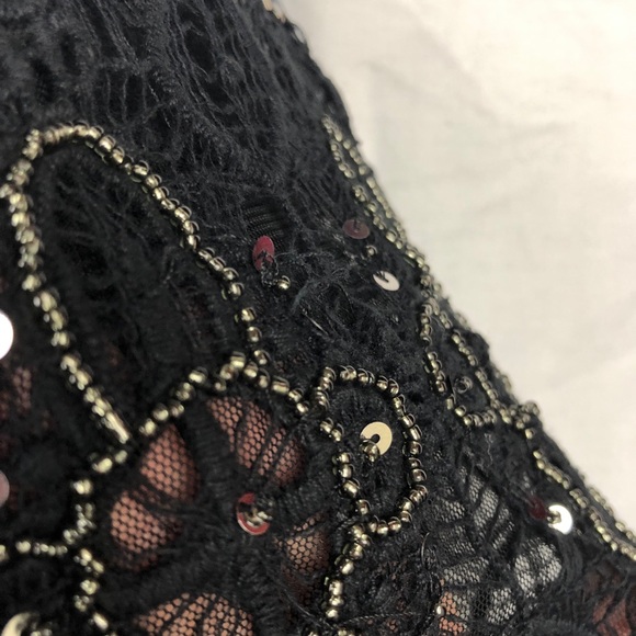 New Aidan Mattox Black 3/4 Sleeve Cocktail Dress 4 - Picture 7 of 15